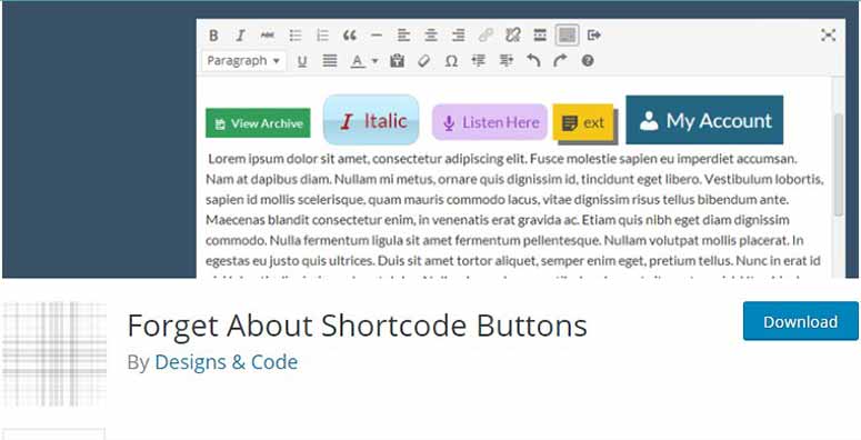 Forget About Shortcode Buttons