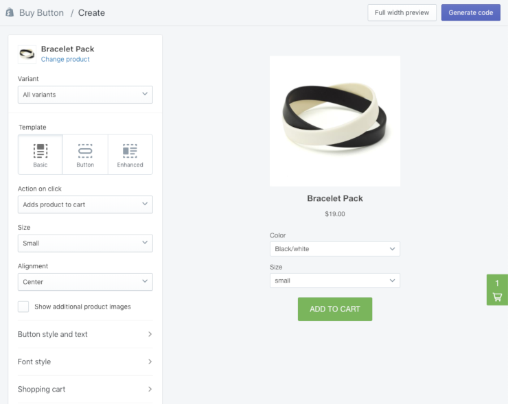 shopify product buy button for wordpress