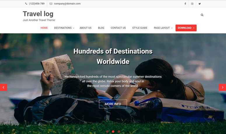 travel-log-wordpress-theme