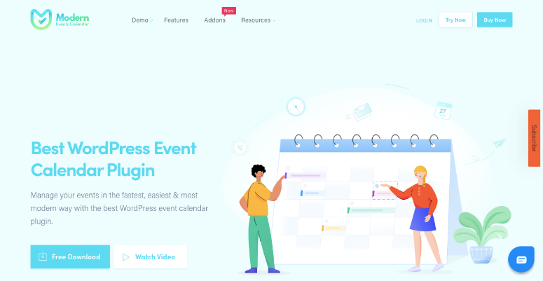 modern events calendar