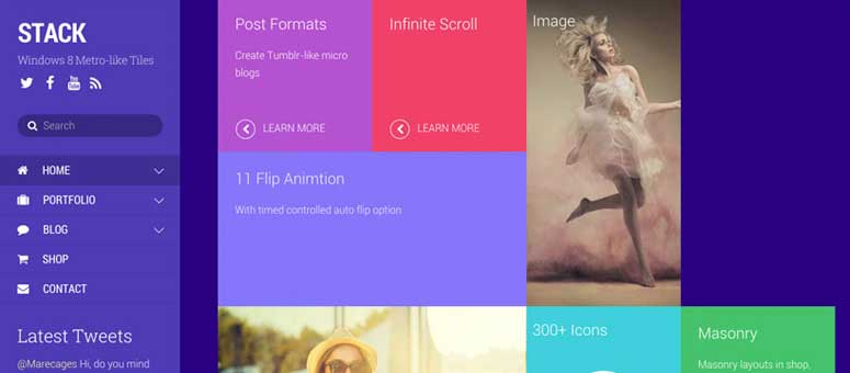 Stack, wordpress themes for graphic designers