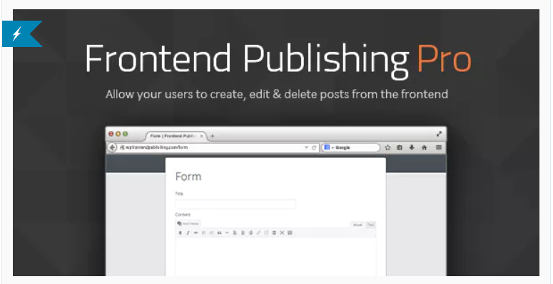 Frontend Publishing Pro - IsItWP - Detetor de temas WordPress gratuito