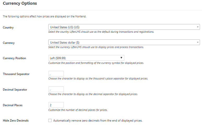 LifterLMS payment Settings - IsItWP - Detetor de temas WordPress gratuito