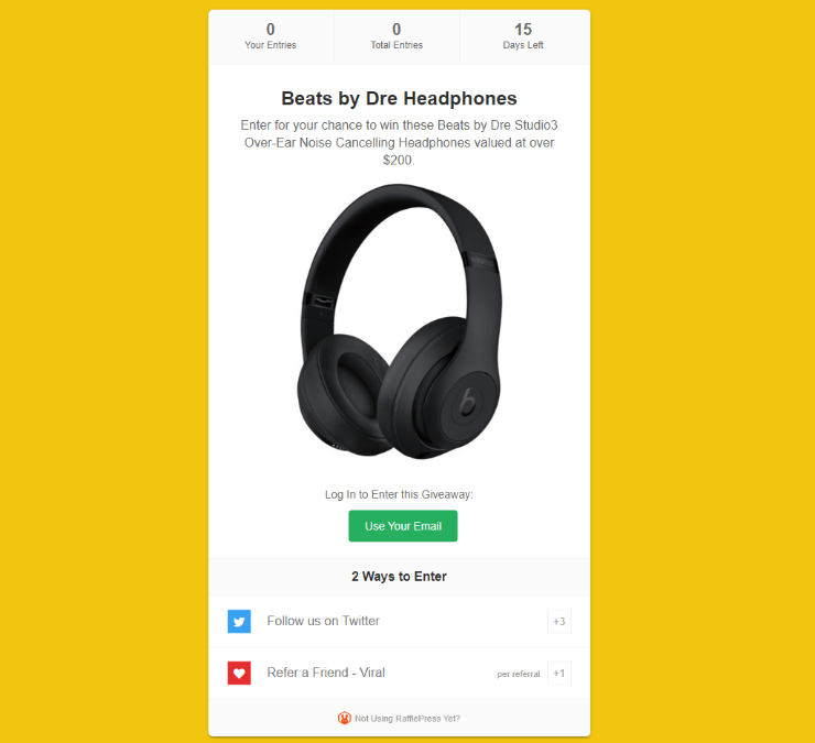 rafflepress-giveaway-landing-page
