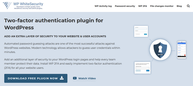 wp 2fa security authentication plugin
