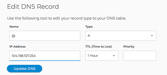 WPEngine update DNS