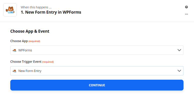 integrate wpfrms to zapier