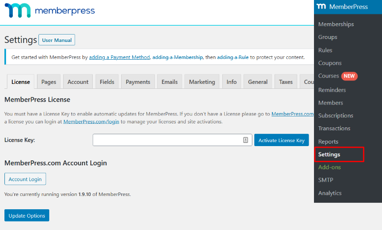 add memberpress license