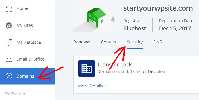 transferring a domain name