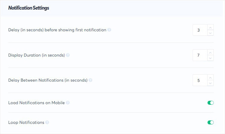 notification display settings_
