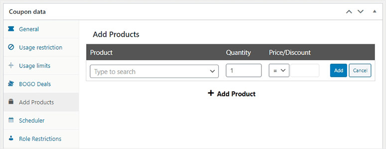 Add products