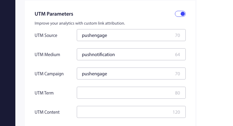 UTM parameters in price drop alert