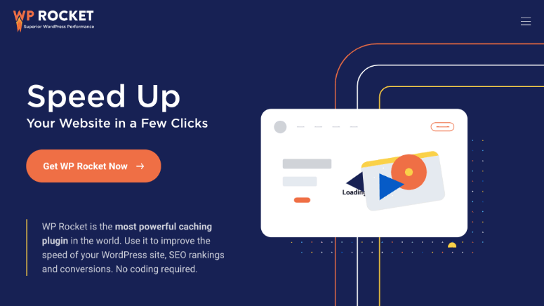 WP Rocket homepage
