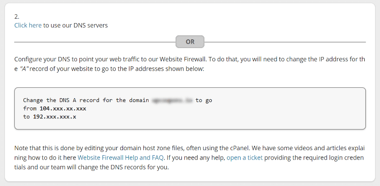 Point a record to Firewall