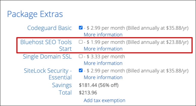 SEO tool pricing