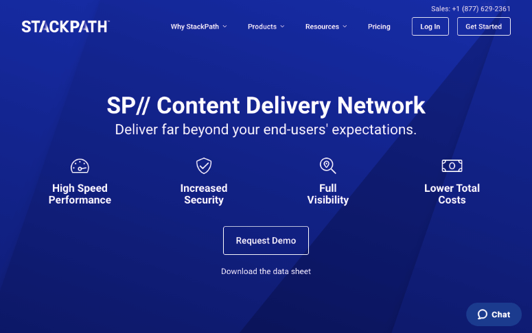 StackPath cdn homepage