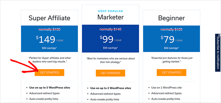 Pretty Links Pro pricing