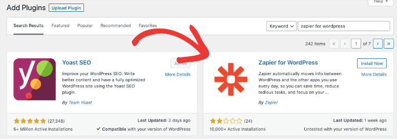 zapier for wordpress