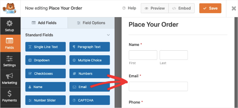 add blocks in wpforms