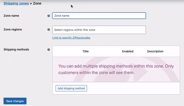 setup shipping task