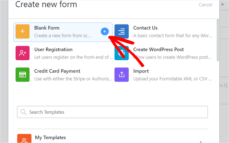 choose a template formidable forms