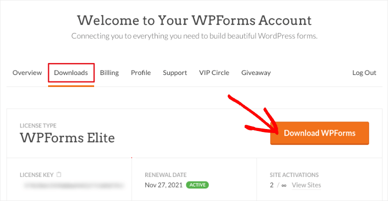 Download WPForms