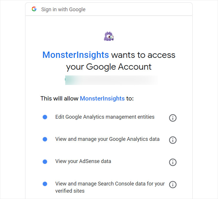 allow permissions monster insights
