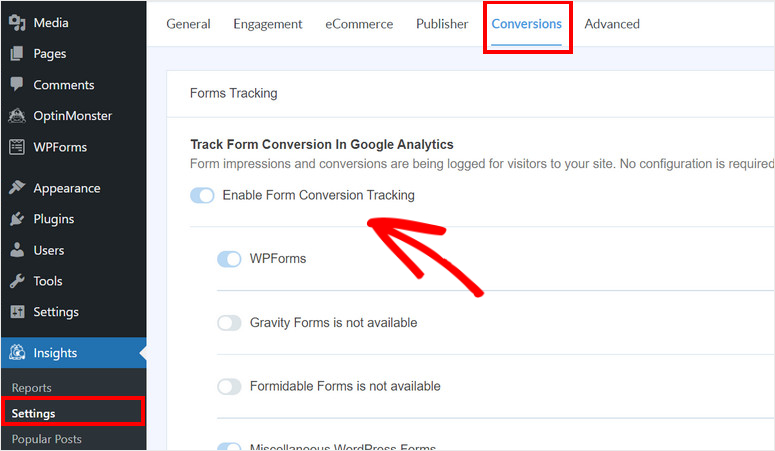 enable form conversions