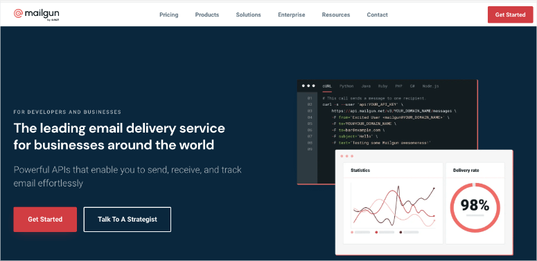 Mailgun - IsItWP - Detetor de temas WordPress gratuito Mailgun