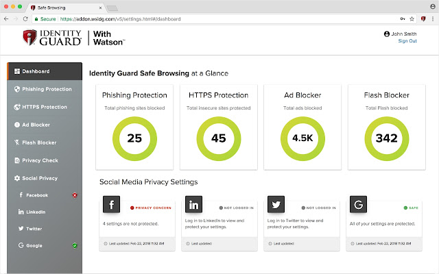 safe browsing tool identity guard review