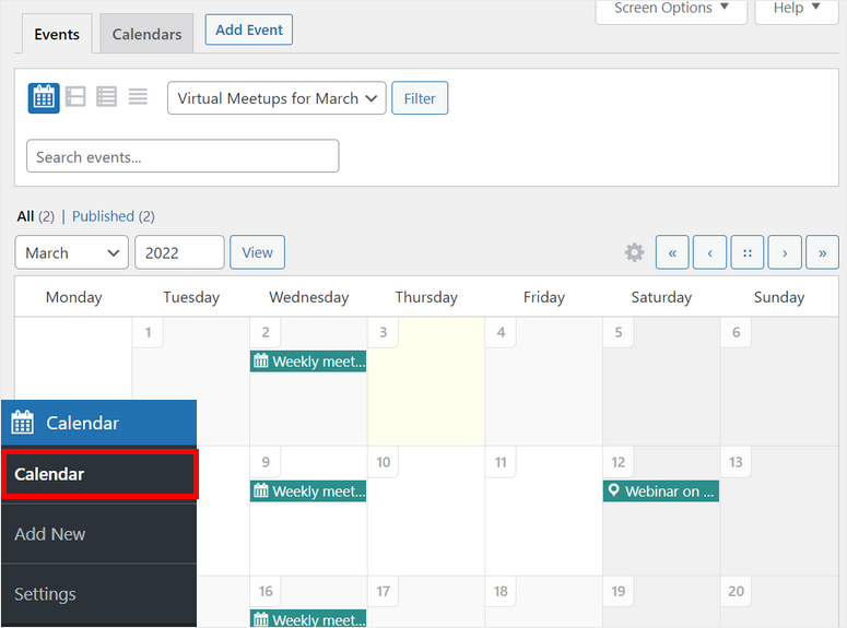 manage calendars