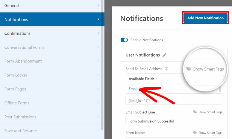 user notification add a contact form to your wordpress website