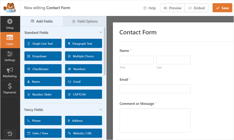 wpforms drag and drop form builder