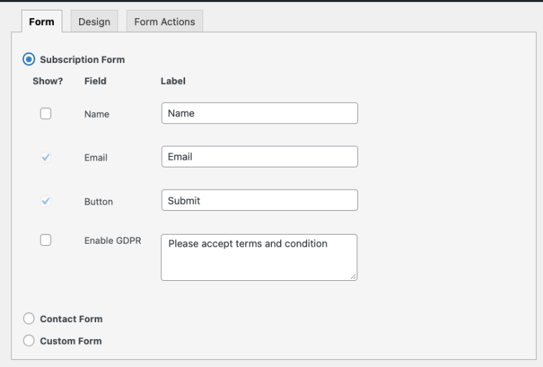 icegram form builder