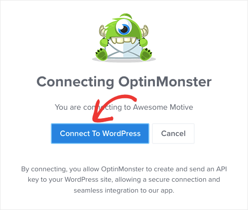 connect optinmonster to wordpress