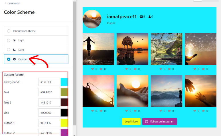 smash-balloon-instagram-feed-color-scheme - IsItWP - Detetor de temas WordPress gratuito smash balloon instagram feed color scheme