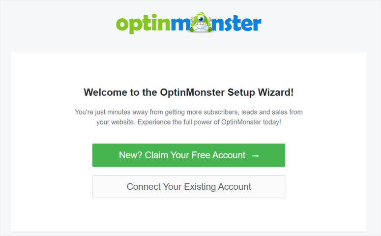 optinmonster connect account