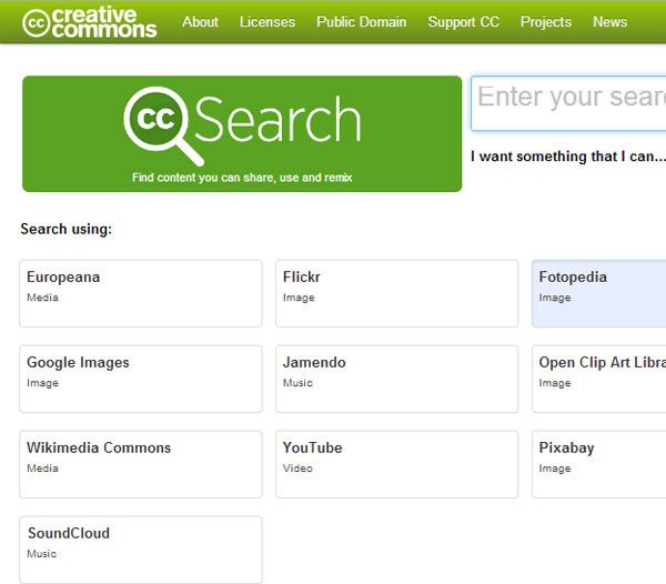 Creative Commons Search