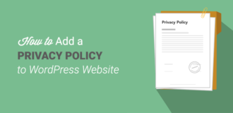 how to add privacy policy to WordPress Website