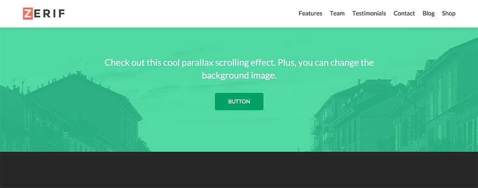 Zerif parallax effect