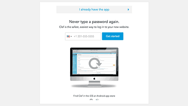 Install Clef app on your mobile device