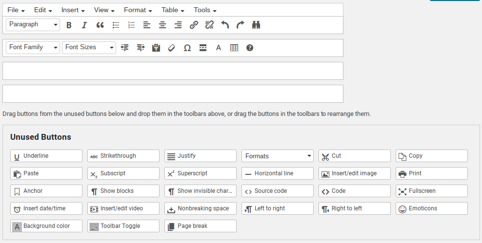 TinyMCE Advanced Review - Settings
