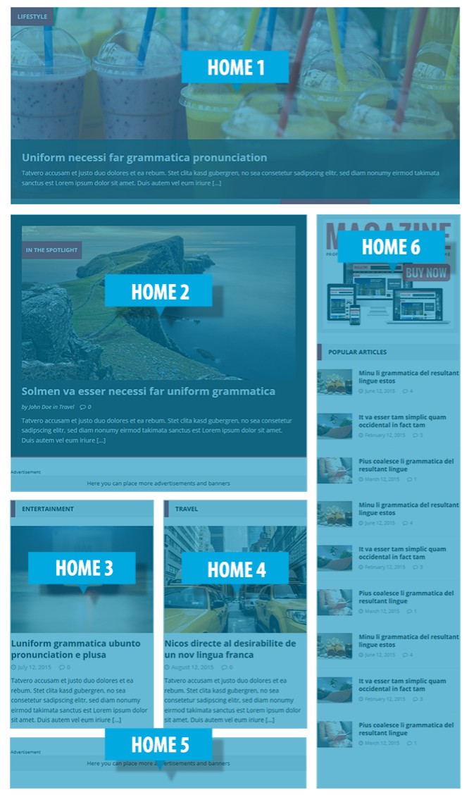 MH Magazine Lite review - homepage widget areas