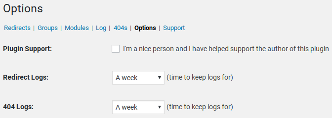 Redirection Review - Options