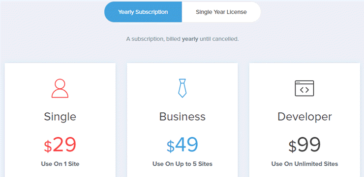 siteorigin page builder pricing