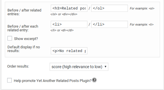 Yet Another Related Posts Plugin Review - more options