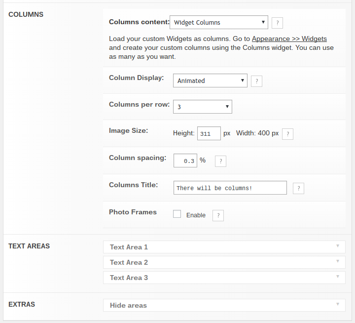 customizing the Nirvana homepage content