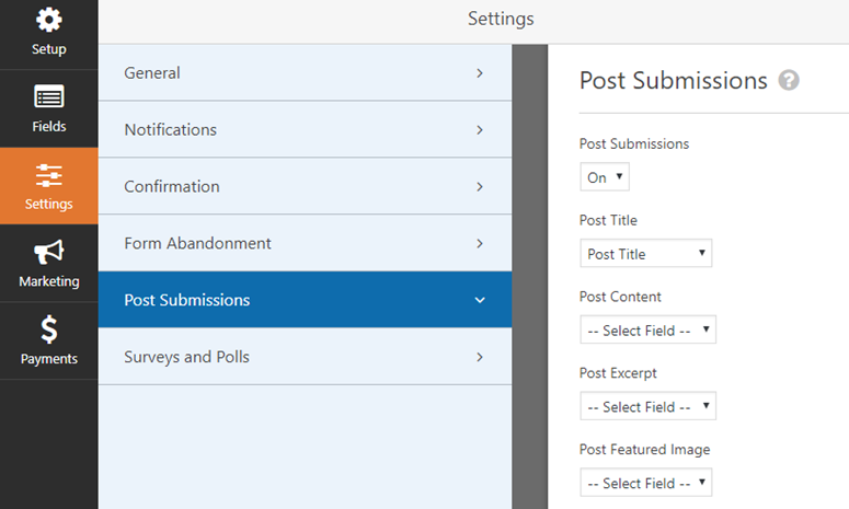 wpforms post submissions addon