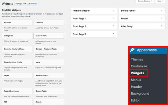 StudioPress Interior Pro widget areas