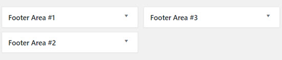footer area widgets